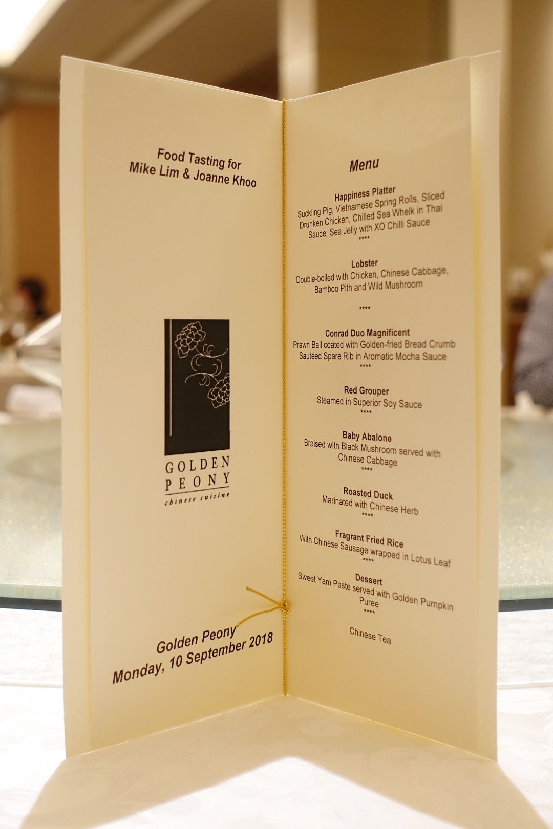 Food Tasting at Conrad Centennial Singapore - Golden Peony | joanne-khoo.com